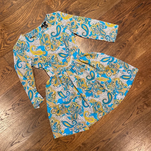 H&M Paisley Print Babydoll Dress Size 2 - Picture 5 of 9